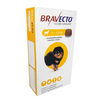 Бравекто для собак 2 - 4,5 кг ГЕРМАНИЯ! таблетки жевательные (для собак очень мелких пород) 112,5мг №1